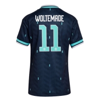Camiseta Alemania Nick Woltemade #11 Segunda Equipación Replica Mundial 2026 para mujer mangas cortas
